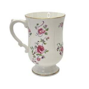 Royal Victoria Pedestal Mug Pink Rose Design